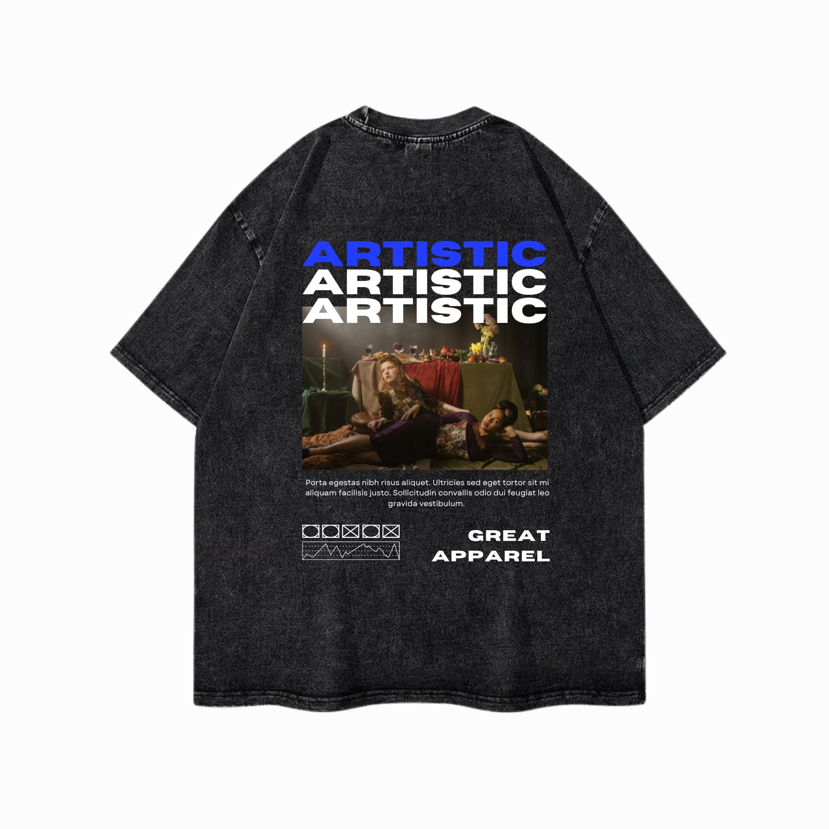 Artistic Acid Wash Oversized T-shirt